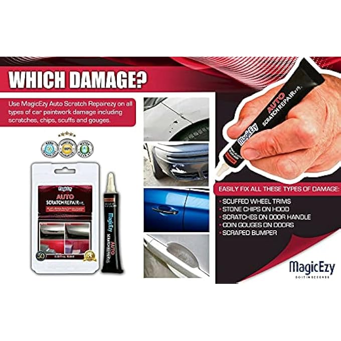 MagicEzy AUTO SCRATCH REPAIREZY - (BLACK KIT) TOUCH UP PAINT FOR CAR SCRATCHES AND CHIP REPAIRS | ALL MAKES AND MODELS | NO NEED FOR FACTORY COLOR MATCH - Image 5